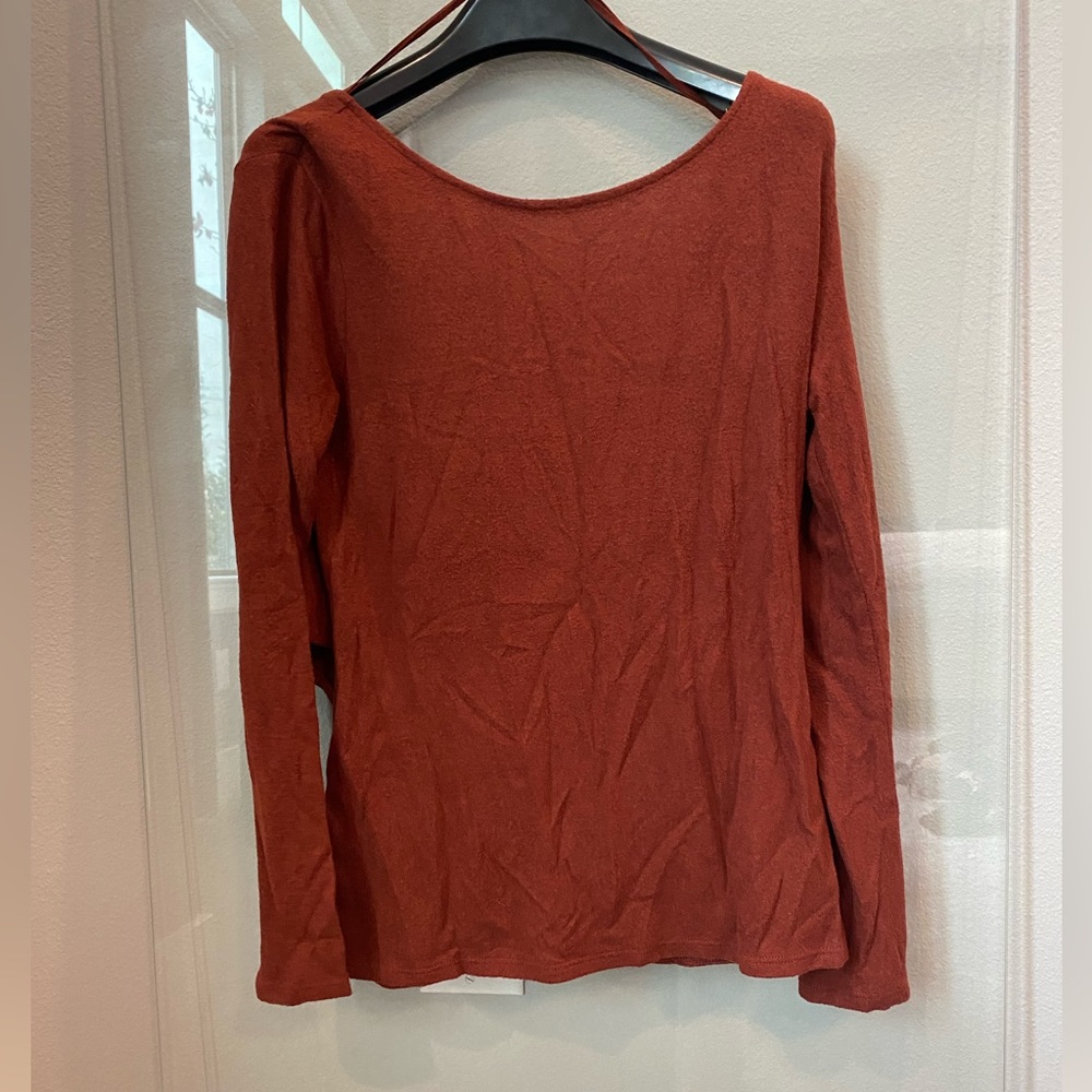 American Eagle Open Back Rust Sweater